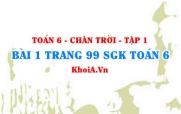 Bài 1 trang 99 SGK Toán 6 Tập 1 Chân trời sáng tạo
